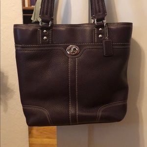 COACH Purple Leather Handbag